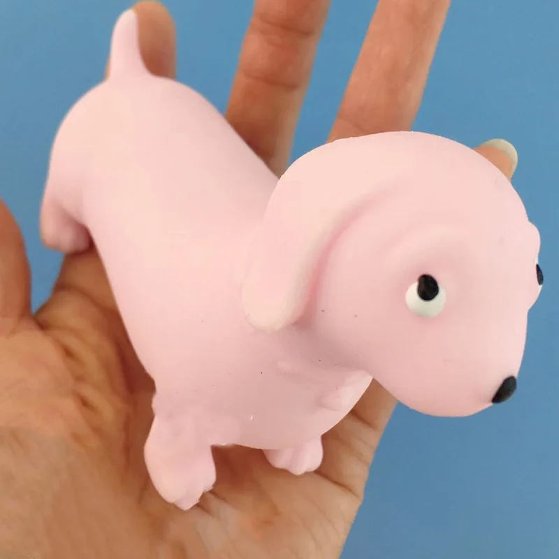 1Pcs 무작위 컬러 소시지 개 감압 반죽 장난감 크리 에이 티브 라라 개 환기 스퀴즈 리바운드 장난감