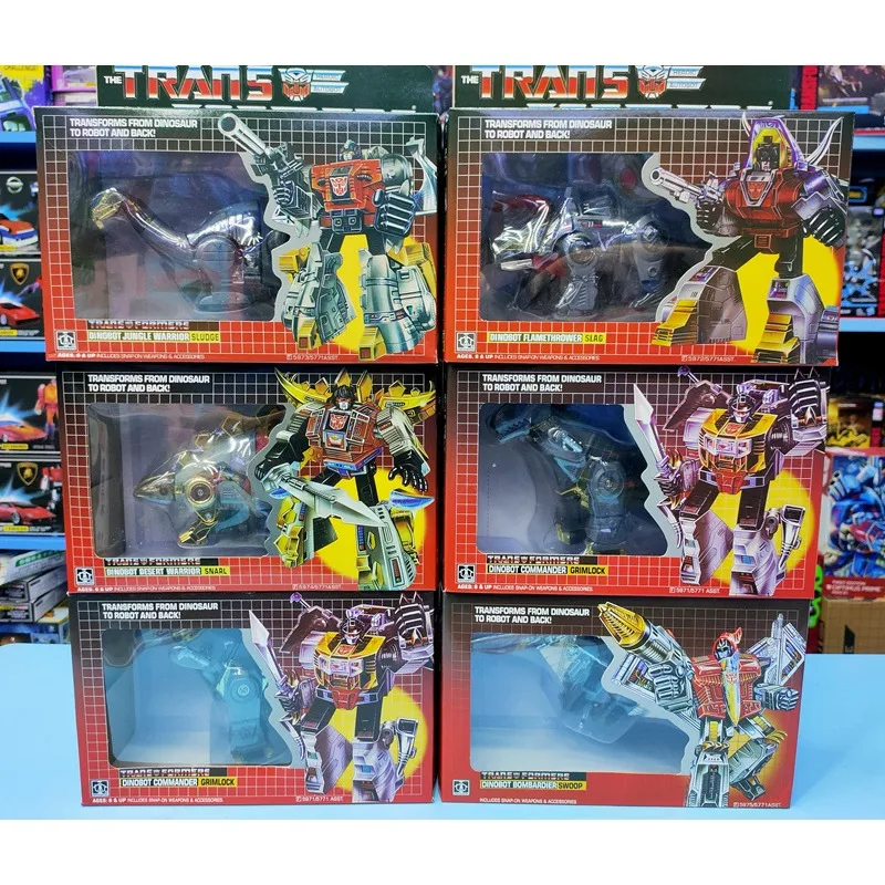 

BPF Dinosaur 5IN1 Transformation Toys G1 Combination Dinobot Deformation Grimlock Swoop Sludge Slag Snarl Figure Robot Alloy KID