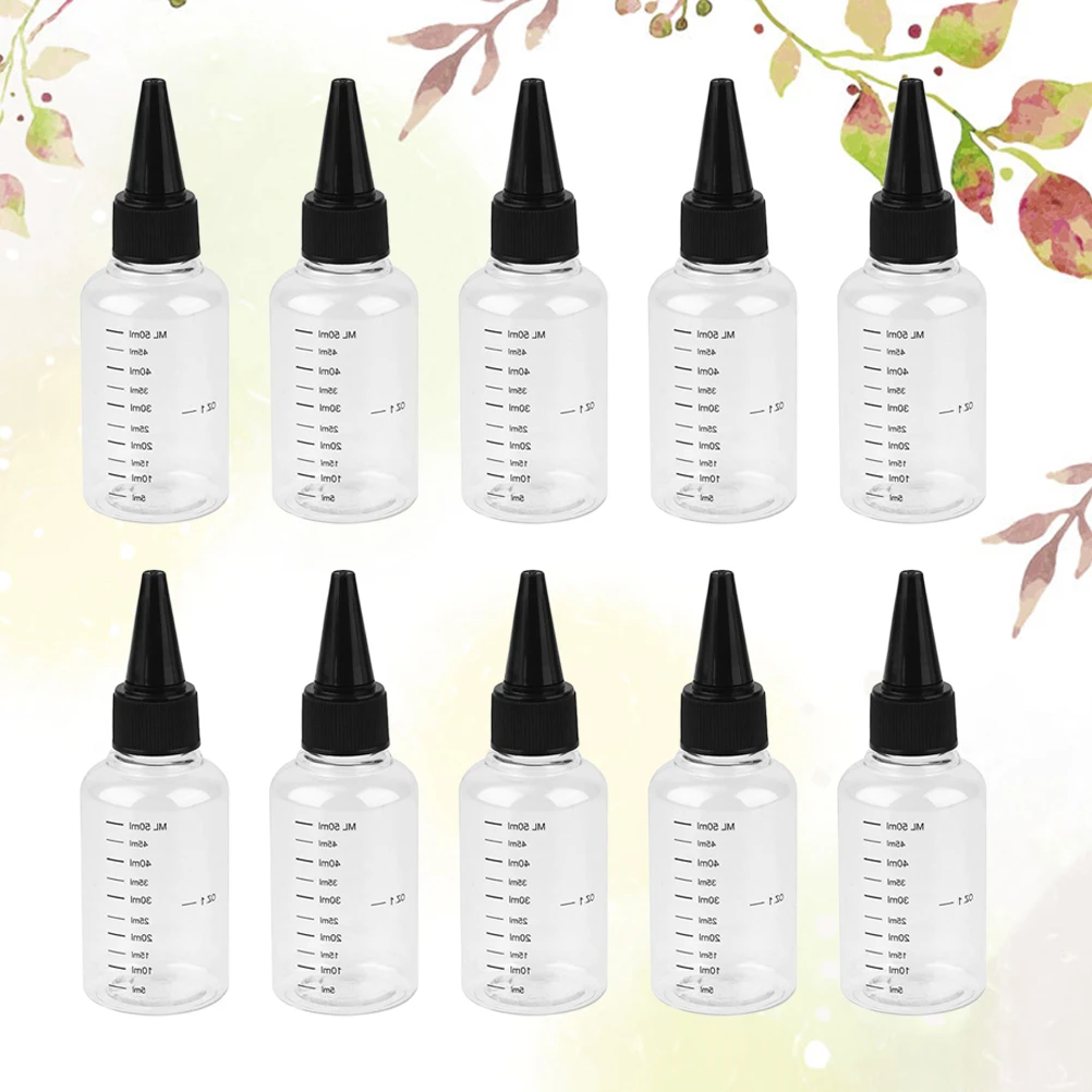 

15pcs Scale Squeezable Tip Dropper Bottles Travel Size Biscuit Pointy Mouth Empty Subpackaging Laboratory Bottle