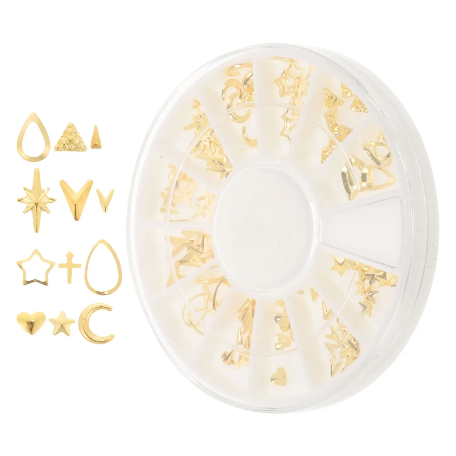 

120 Pcs Nail Supplies Diverse Shapes Patterns Easy Apply Natural Artificial Nails Stylish Colors Sparkling Mini Jewelry Box