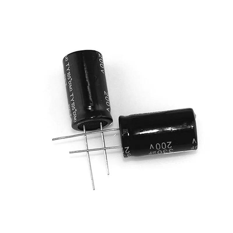 5pcs Electrolytic Capacitor 200V330UF 18*40mm 330UF/200V Motherboard Power Supply Charger Special Capacitor