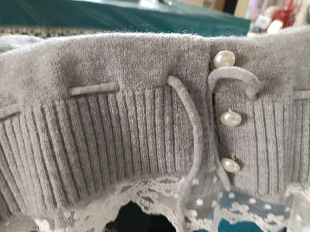 

Однотонный кружевной подол в стиле пэчворк, вязаный жилет на шнуровке, женский осенне-зимний однобортный свитер без рукавов, кардиган