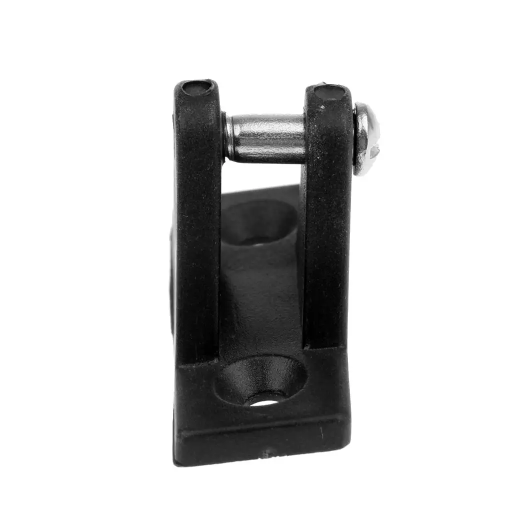 Boat Deck Hinge Mount Black Nylon with Bolt Flat Base Fitting for Bimini Tops and Stainless Steel Hinges for Boat