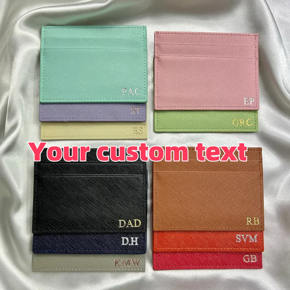 Custom Leather Card Holder Creative high-end Leather ID Card Holder ultra-thin Card Holder Portable