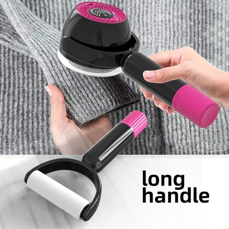 เครื่องโกนหนวดผ้า lint ผ้าสำลีแบบชาร์จได้พร้อม 6 ใบสำหรับเสื้อสเวตเตอร์เสื้อผ้า N58D