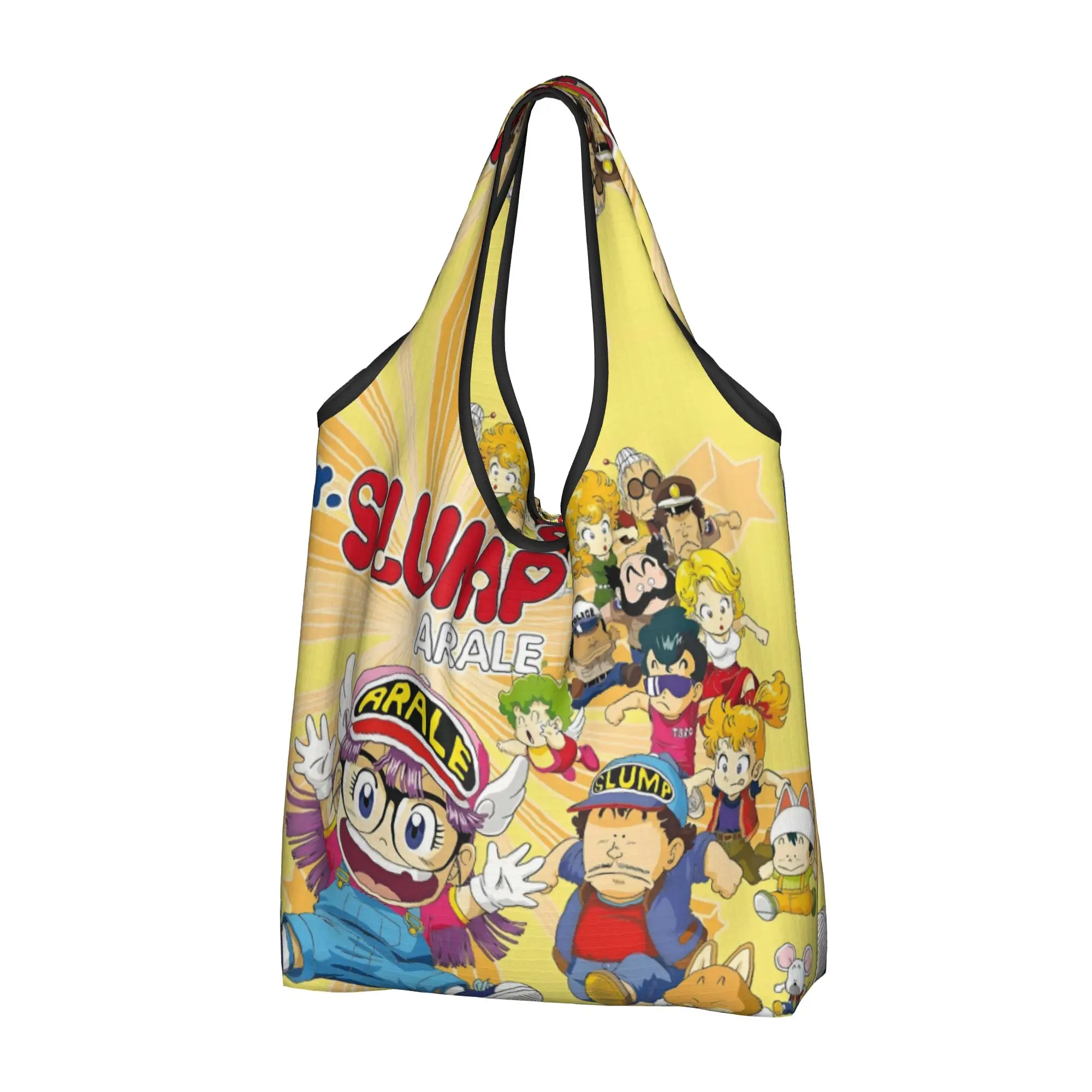 Arale Norimaki Dr Slump  Grocery Shopping Bags Fashion Shopper Shoulder Tote Bags Big Capacity Portable Anime Cartoon Handbag