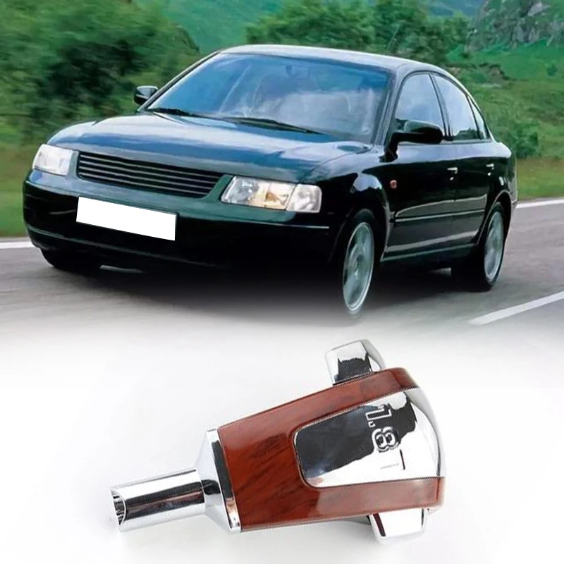 

Car Cherry Wood & Chrome Automatic Gear Shift Knob Shifting Handball For Passat B5 1.8T 1999-2004 3BD713139