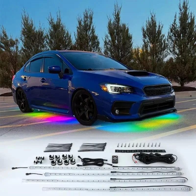 Premium Rigid Underglow Kit Exterior IP68 Waterproof Underbody RGBIC Rigid LED Bar Under Glow Light for Car Truck Offroad
