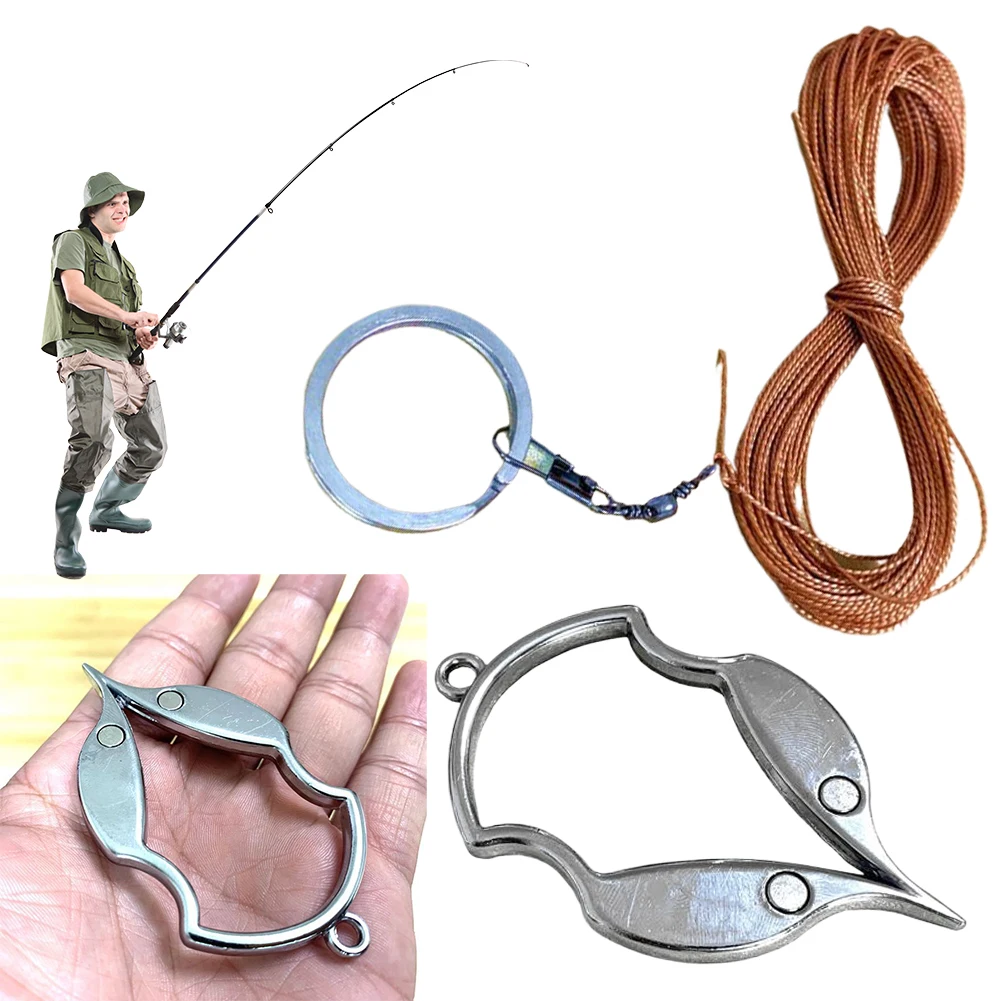 Fishing Lure Snag Remover with Rope Fish Hooks Retriever Stainless Steel Professional Dehook Extractor Fishing Accessories