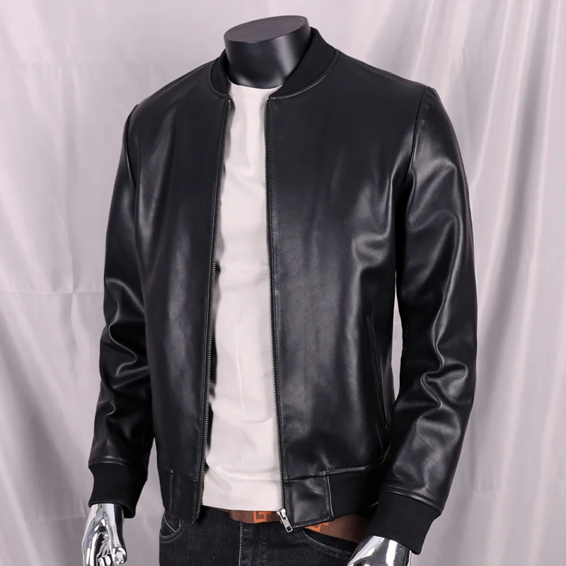 

New Large Size 2023 4XL Sheepskin Slim Aviation Genuine Leather Bomber Jacket Men Real Leather Flights Jacket Aviator Pilot Coat