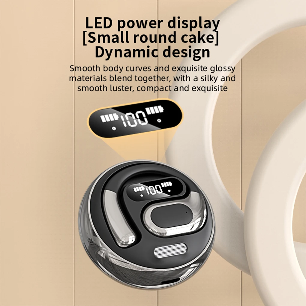 

Беспроводные наушники с гладкими изгибами тела, регулятором громкости, переключением и переключением между треками