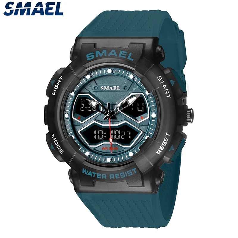 SMAEL Brand Men Watches Digital Watch LED Sport Watches Men\'s Wristwatches 8073 Waterproof  Dual  Time  Watches  LED Clock Male