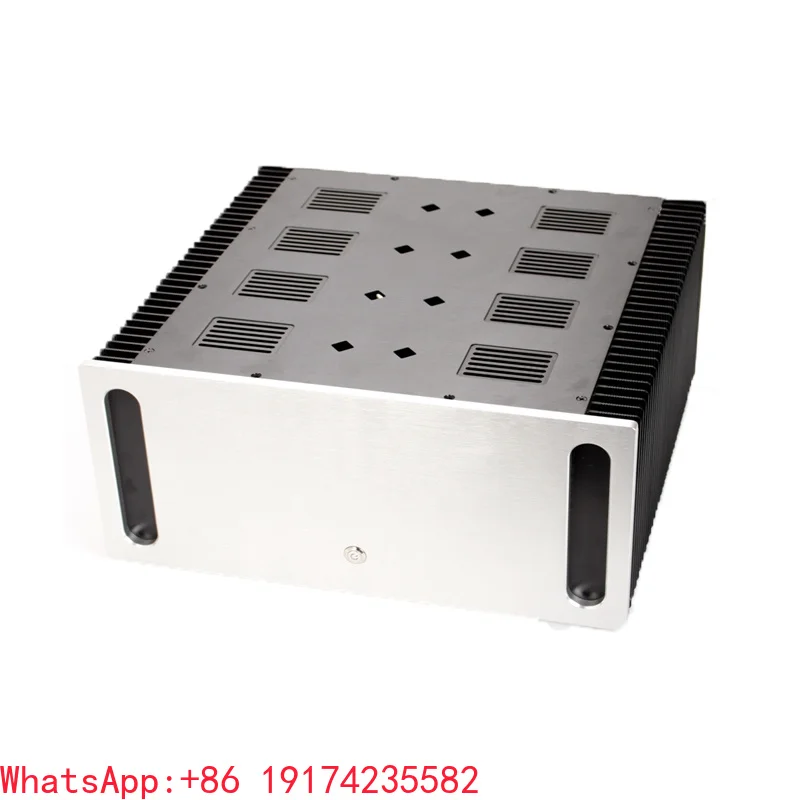 412*430*200MM All Aluminum Class a Rear Stage Amplifier Chassis Box House DIY Enclosure With Switch Amplifier Case Shell