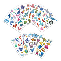 10 Pcs/Set Waterproof Reward Children Tattoo Sticker Ocean Fish Sea Octopus Fake Temporary Tattoo for Kids Gift