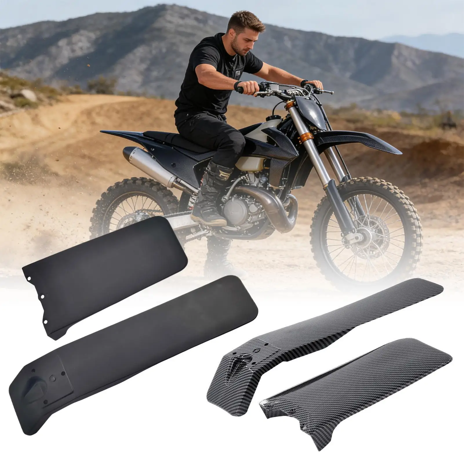 Motorcycle Wheel Guard Protective Shock-Absorbing Dirt Bike Front Rear Mud Guard For Rain For Men Women Rain Riding Commuting