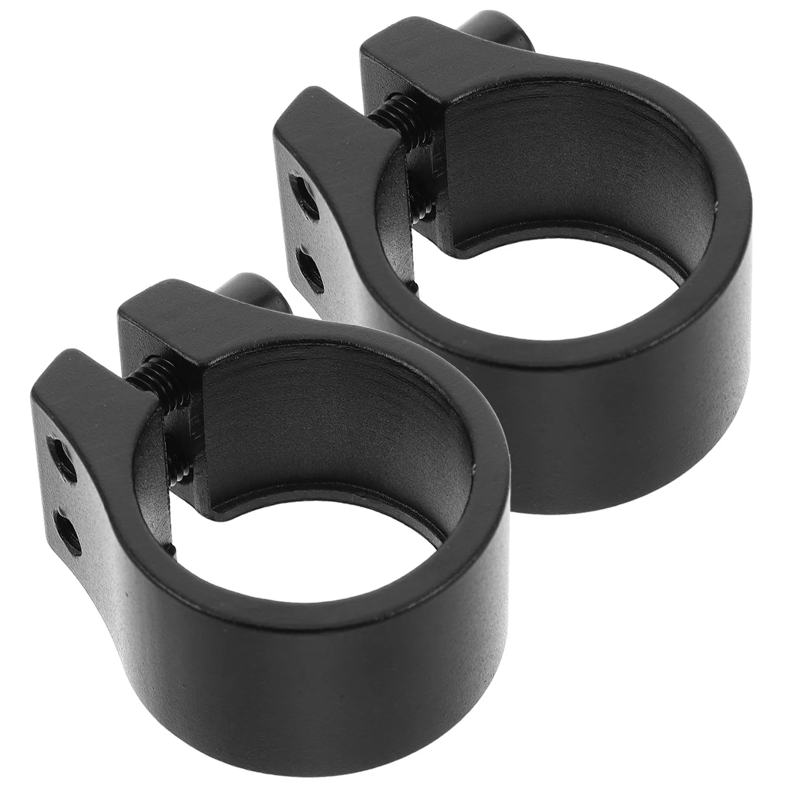 

2pcs Bicycle Seat Clamp 34.9Mm Dual Bolt Aluminum Quick Release For Mountain Road Bike Durable Black Sandblasted Collar Repair