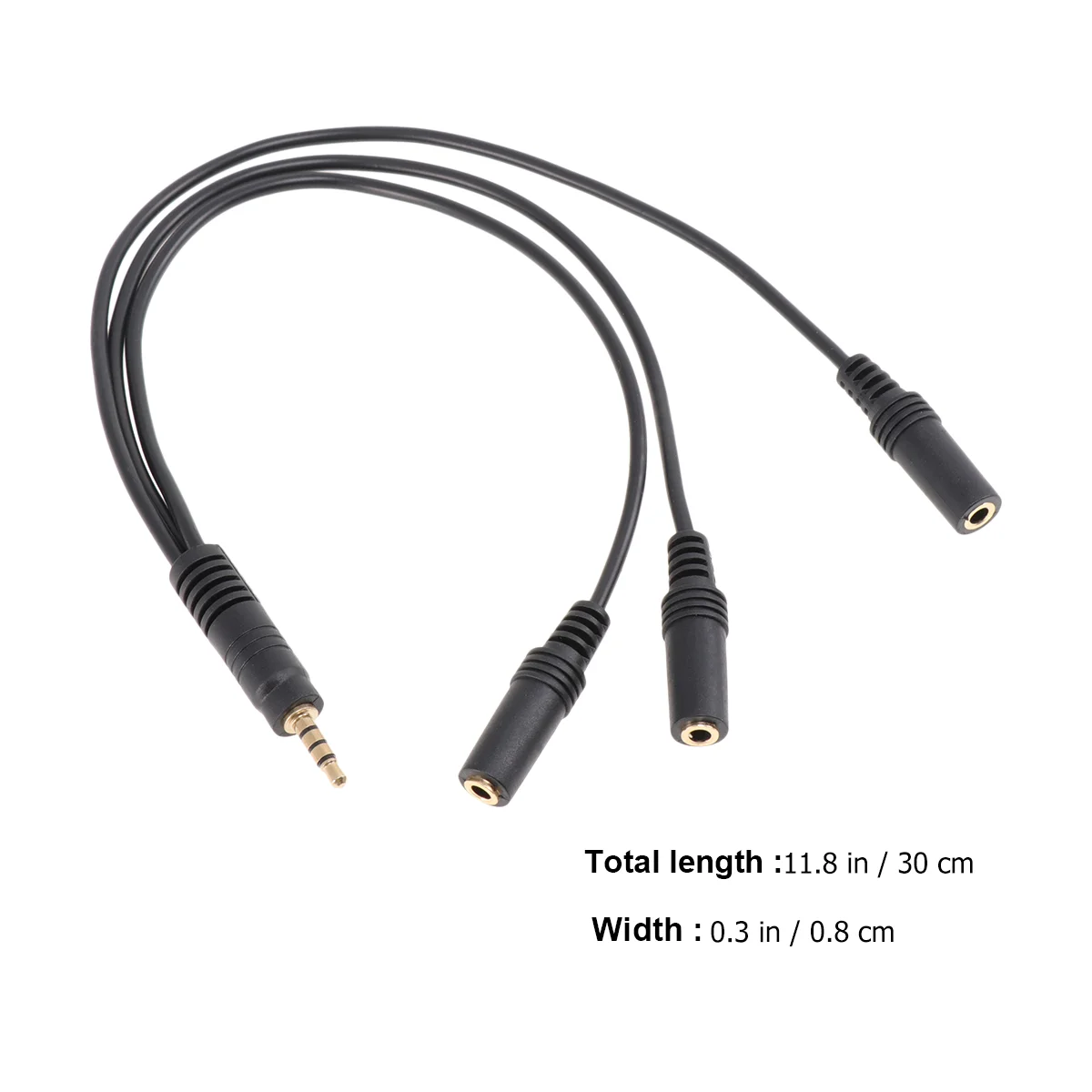 Head Phones Splitter Cable 35mm Audio Headwear Headphone and Microphone Jack for Headset