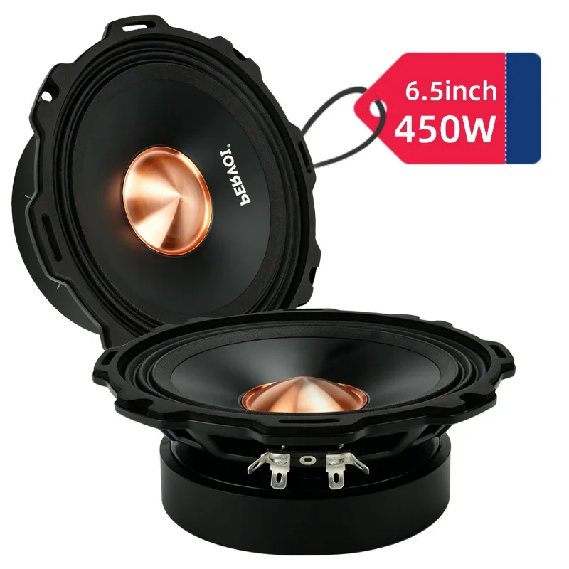 2pcs 6.5 Inch Car Subwoofer 450W Stereo Mid Bass Audio Speakers 4 Ohm HiFi Multimedia Home Theater Modification Music Car Audio