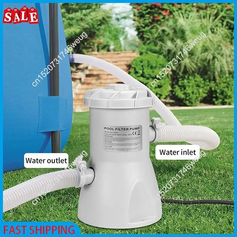 ข้อเสนอแฟลช-สระว่ายน้ําปั๊มกรองไฟฟ้า 300 แกลลอนในครัวเรือน Inflatable Pool ปั๊มกรองที่มีประสิทธิภาพสระว่ายน้ําปั๊มกรอง EU Plug