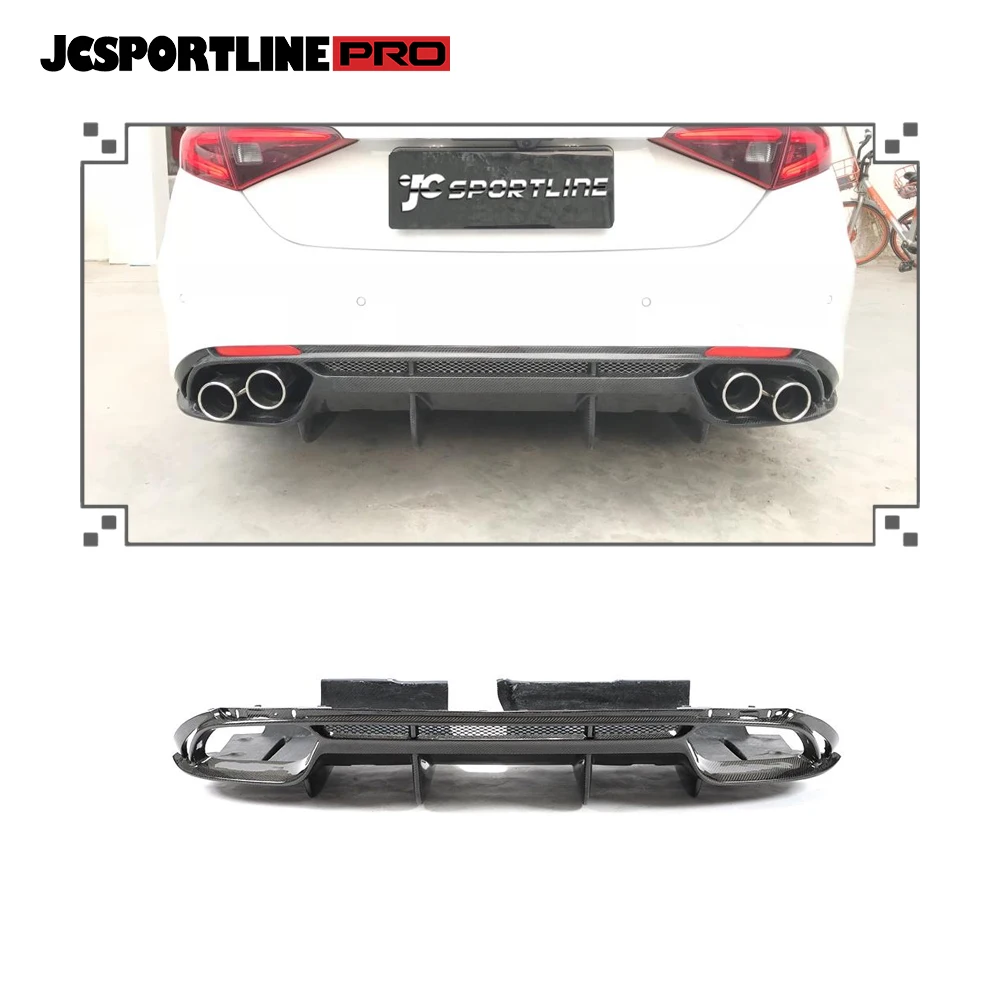 

JCSportline Carbon Fiber Giulia Rear Diffuser for Alfa Romeo Giulia Sedan 4-Door 2019-2020