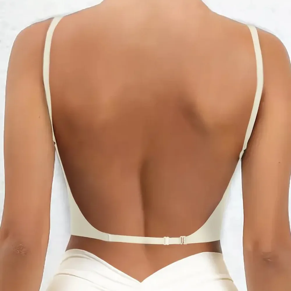 

Fashion Comfortable Push Up Bra Seamless Wearable Outside U Back Bra Multi-Way Straps Summer Design Beauty Back Bra Daily