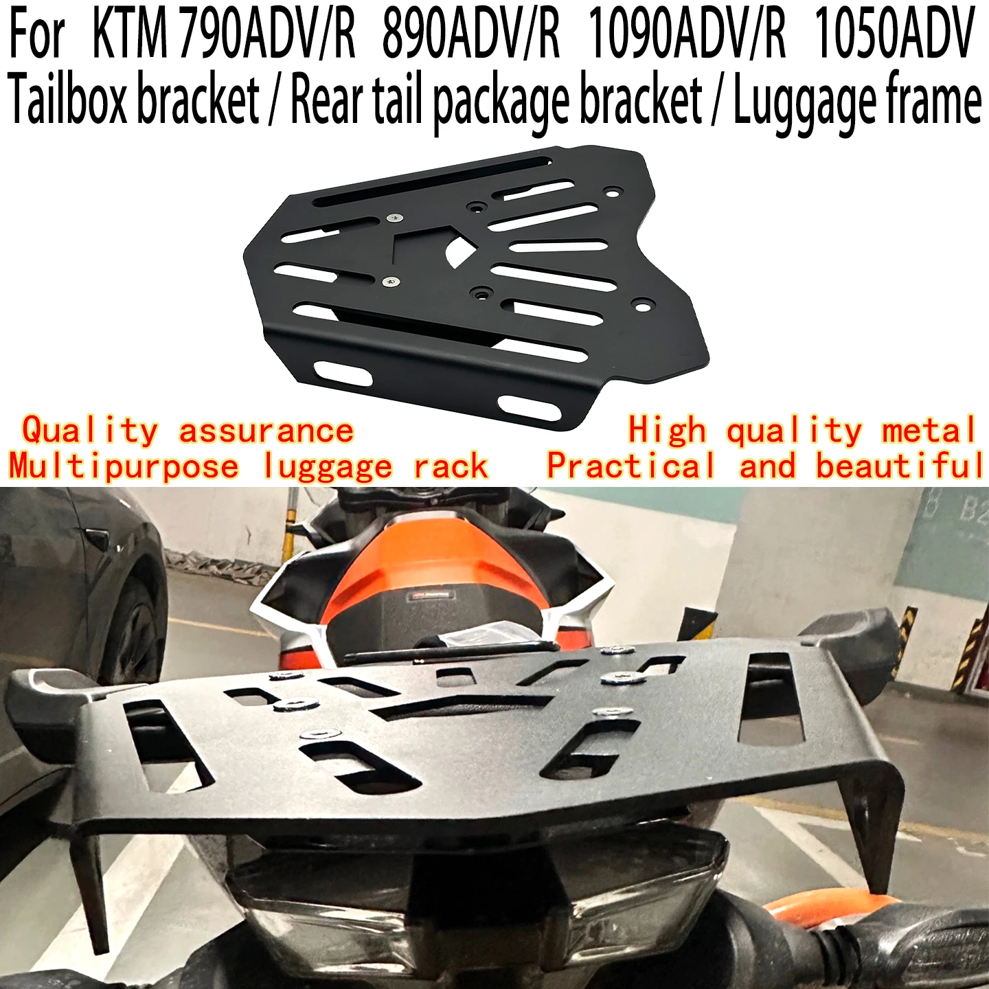 For 2025 790R Tailbox bracket 790 Adventure Luggage frame 890 Adventure 890R Rear tail package bracket 1090 Adventure R 1050ADV