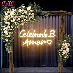 Custom Spanish Led Amor Eterno Sign Neon Light Signs Neon USB Wedding Party Decor Room Decor Siempre Juntos LED Neon Signs