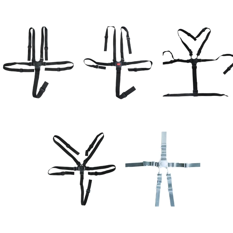 조정 가능한 유아용 안전 벨트 유아용 유아용 의자 스트랩 교체 5점 하네스
