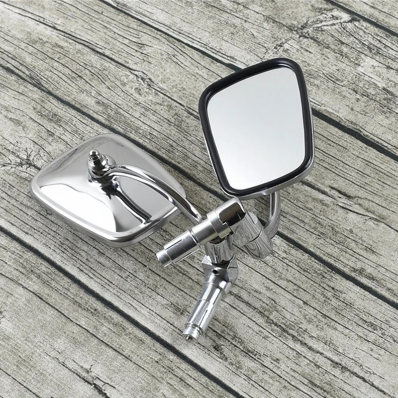 

Universal Vintage Motorcycle Handlebar Rearview Mirror Adjustable View Cafe Racer Motorbike Stainless Steel Rearview Mirror
