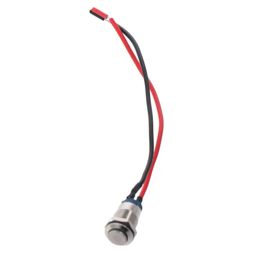 Durable 12mm Push Button Switch Latching Self-Locking 2A 12V/24V/125V/250V AC Waterproof