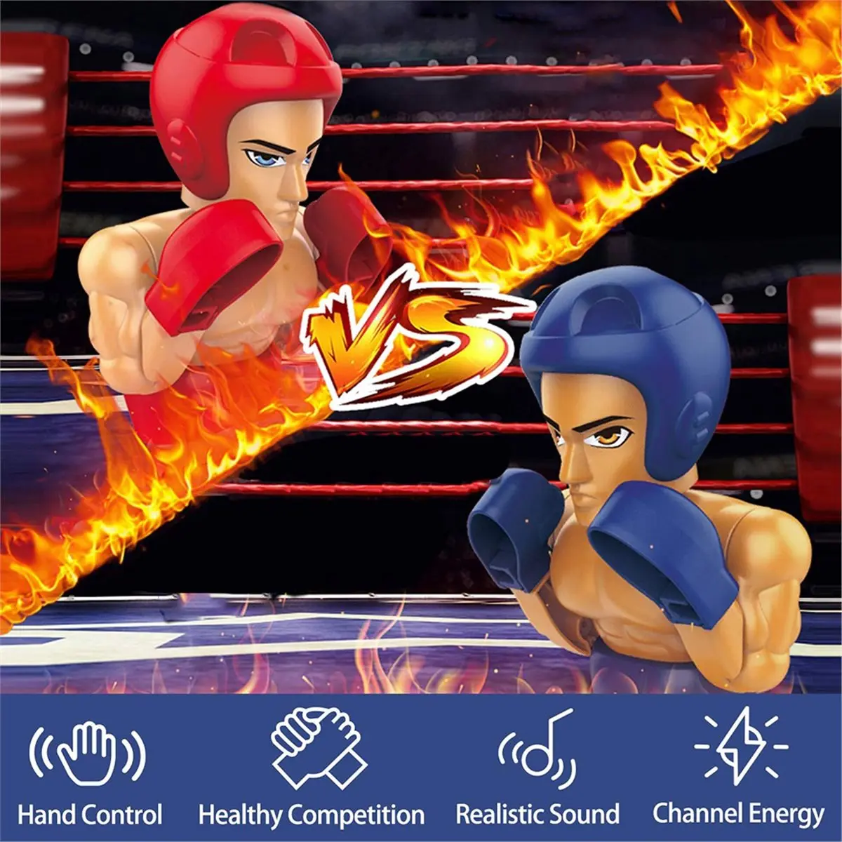 828 Mega Sale Electronic Boxing Toys, RC Fighting Robots, Interactive Punching Boxer, Indoor Sports Playset for Kids