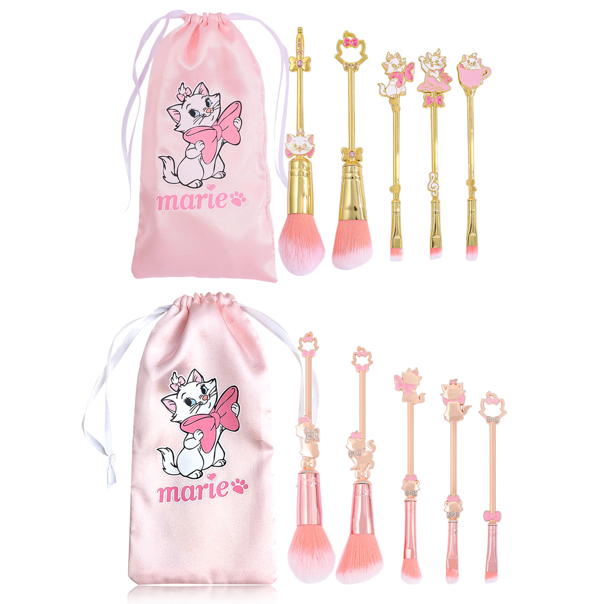 ديزني لطيف الحلو الكرتون ماري القط ظلال العيون فرشاة مسحوق أحمر الخدود فرشاة ماكياج فرشاة مجموعة أدوات ماكياج المبتدئين هدية #1