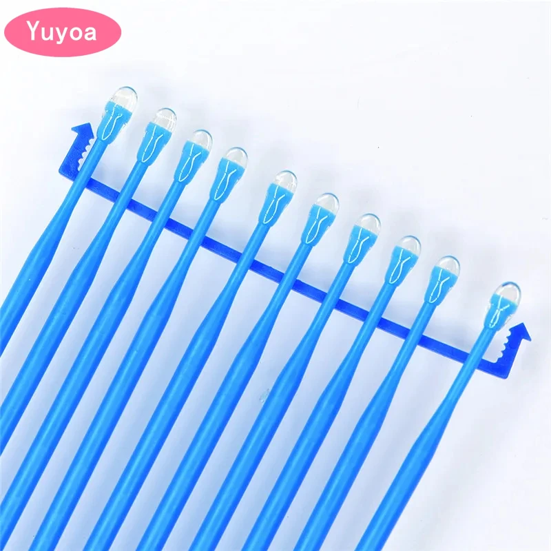 

100pcs Dental Adhesive Tip Applicator for Tooth Crown Porcelain Veneer Disposable Health Care Dental Stick Brush Dental Material