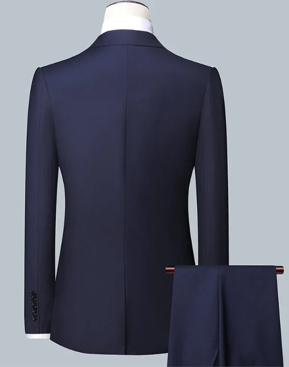 2026 Hochwertiger Herrenanzug in Unifarbe für Smart Casual Business, Hochzeit, Bankett, Bräutigam, Trauzeuge, Modetrend – Detail 11
