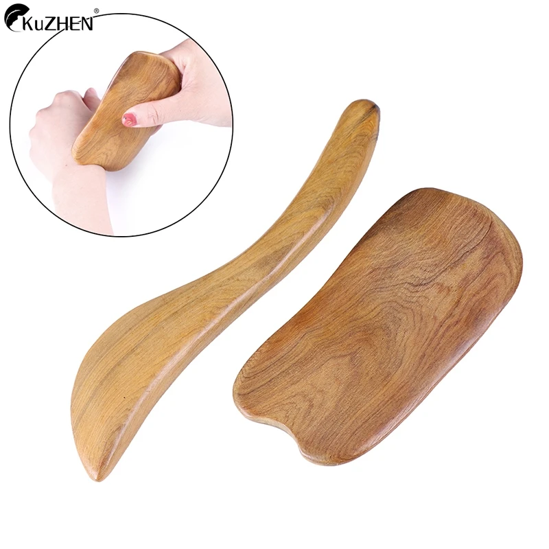 

2Pcs Sandalwood Gua Sha Board Massage Scraper Guasha Plates Slimming Guasha Body Care Massage Tool