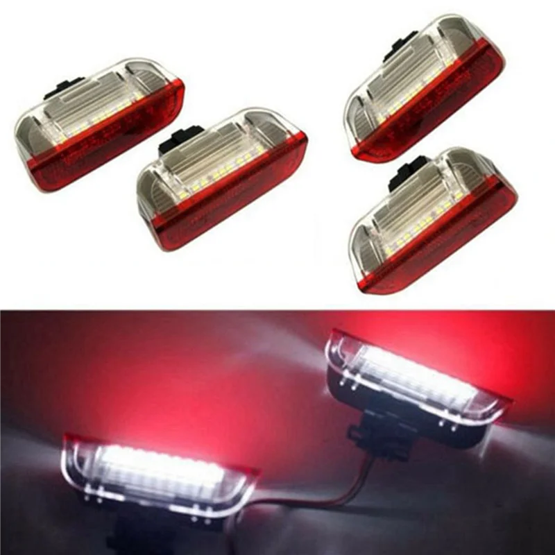 12 szt. Samochodowe LED-owe światła ostrzegawcze do drzwi, projektor powitalny do Golfa 6 7 Jetta MK5 MK6 Passata B6 B7 CC TIGUAN Scirocco-A97E