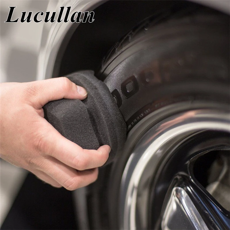 Lucullan Make Detailing Easier Hex Grip Tools Handheld Tire Waxing Sponge 3 inch Fit The Wax Bottle Tire Dressing Applicator