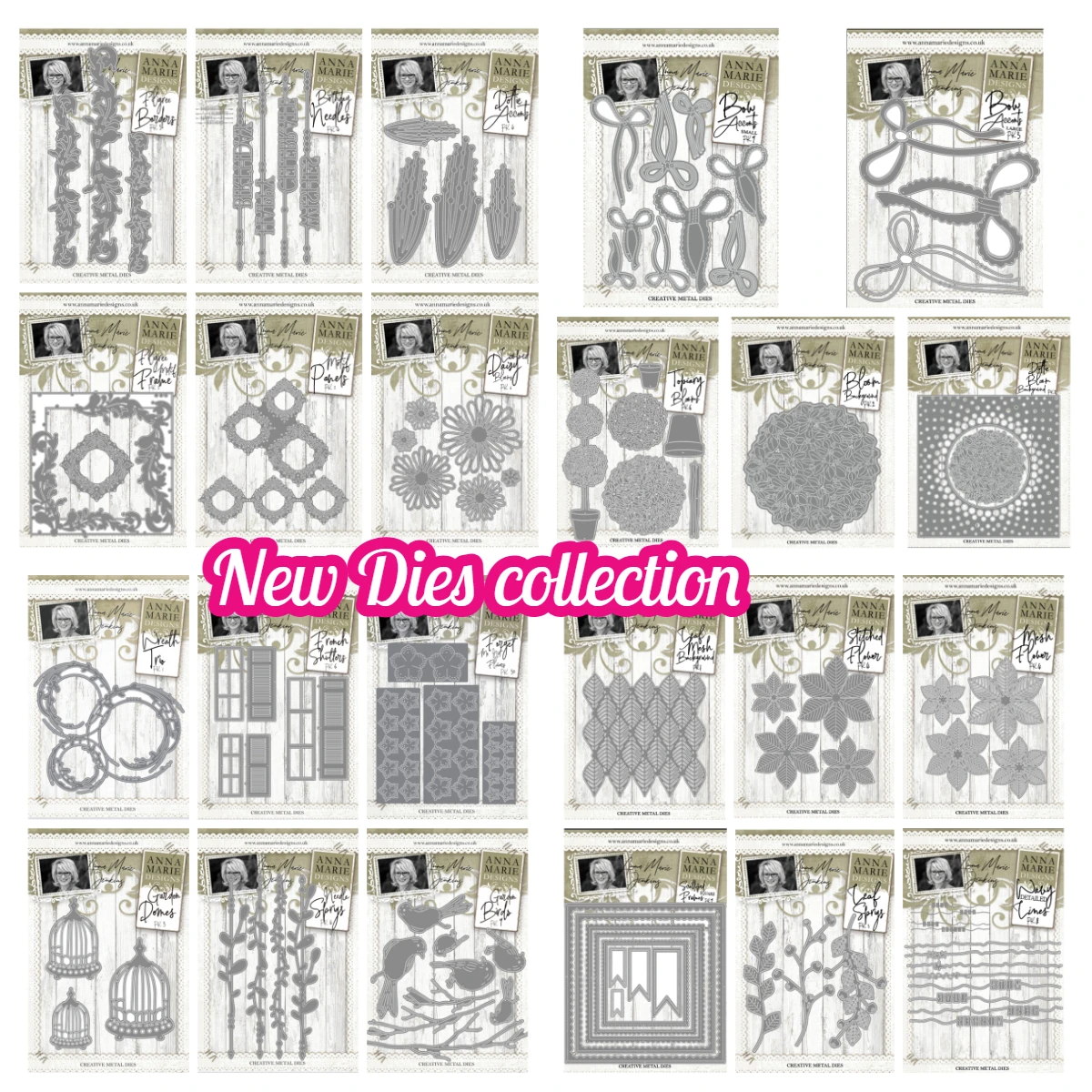Anna Marie Filigran-Motiv-Rahmen Metall-Stanzformen für DIY Scrapbooking, Bastelalbum, Papierkarten, Prägeschablone, Schablonenform