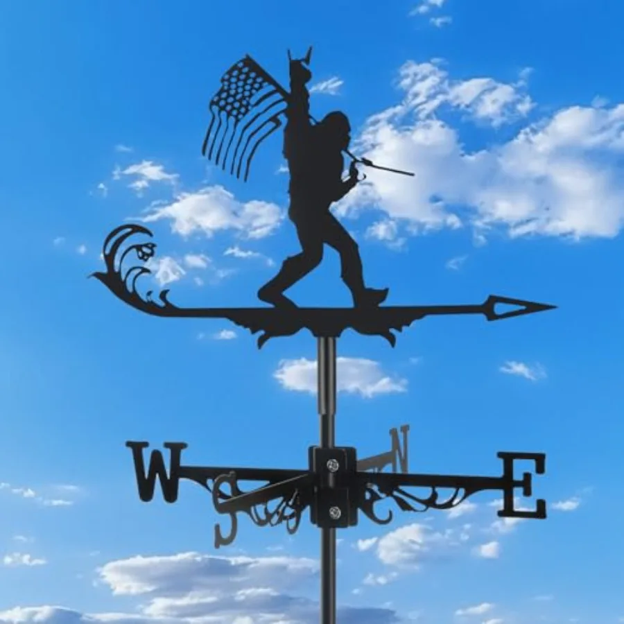 

Metal Weather vanes, Black Metal Wind Direction Indicator Garden Decoration for Garden Farmhouse Chicken Coop Shed Outdoor Wind