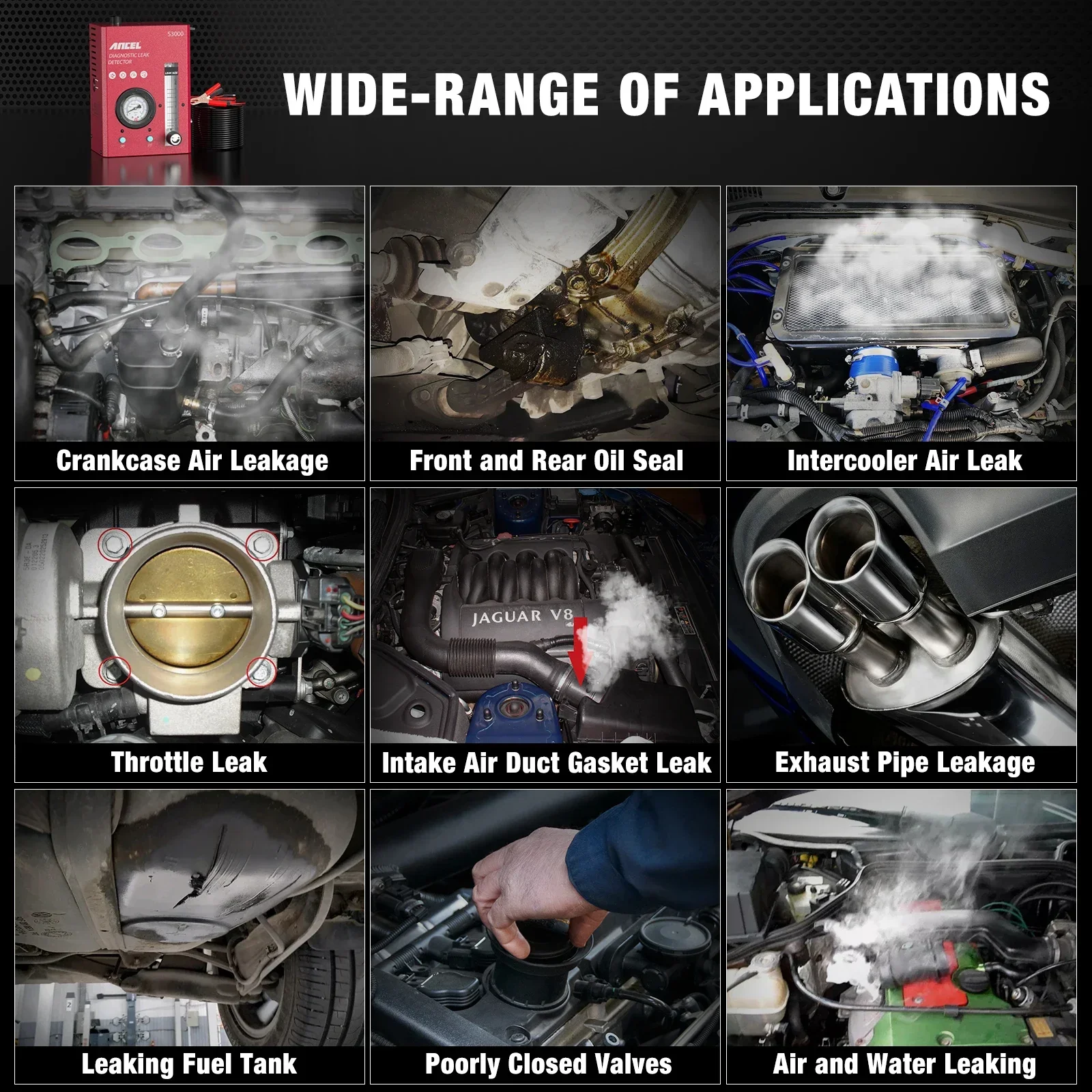 ANCEL Rauchleckdetektor S3000 Professioneller Rohrlecktester EVAP-System Andere Werkzeuge für Auto Automotive Rauchleckdetektor