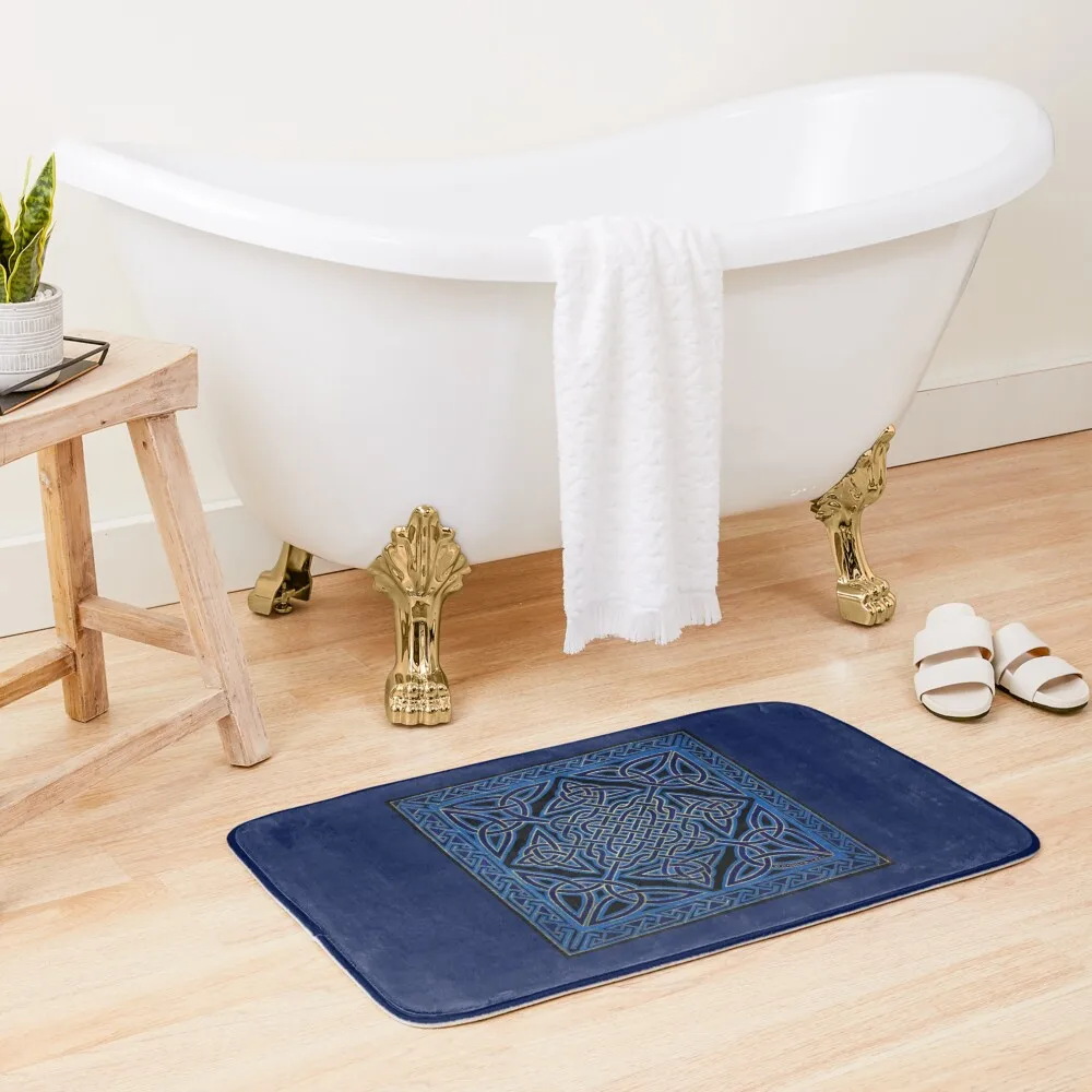 

Celtic Meditation Blue Bath Mat Toilet Floor Bathroom Shower Curtain Bedroom Carpet Bath Rugs For Bathroom Mat