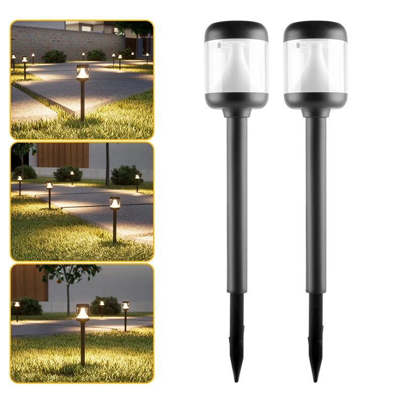 2 PcS Solar Pathway Light Outdoor Solar Lawn Lamp Waterproof Landscape Lighting for Garden Yard Patio Walkway Driveway