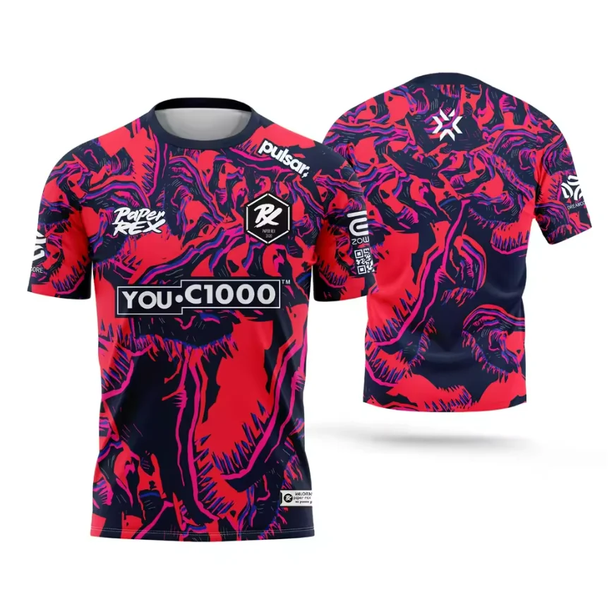 2025 الرجال والنساء تيشيرت صيفي جديد Prx E-sports نادي لعبة المتحمسين Valorant لعبة تي شيرت الأطفال بلوزة مستديرة العنق عادية