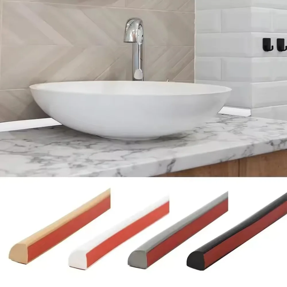1PC 1meter/39.37in Self Adhesive Decorative Strip for Waterproof Molding Trim Caulk Strip for Wall Edge Corner,Countertops,Tile