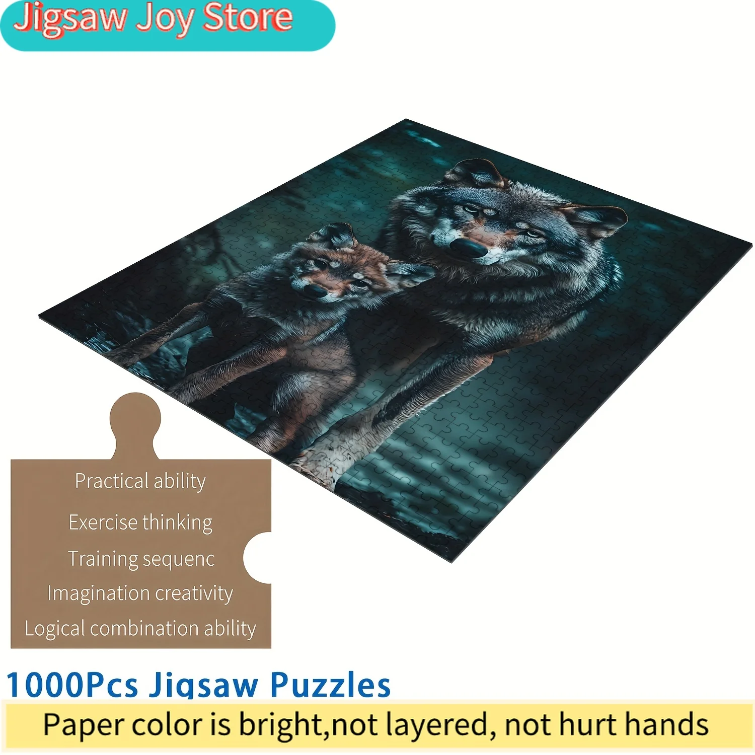 

Wolf Road, Wolf Nature, Wolf King Puzzle, Extremely Challenging, Ideal for Birthdays, Halloween, Thanksgiving, Easter, Home A