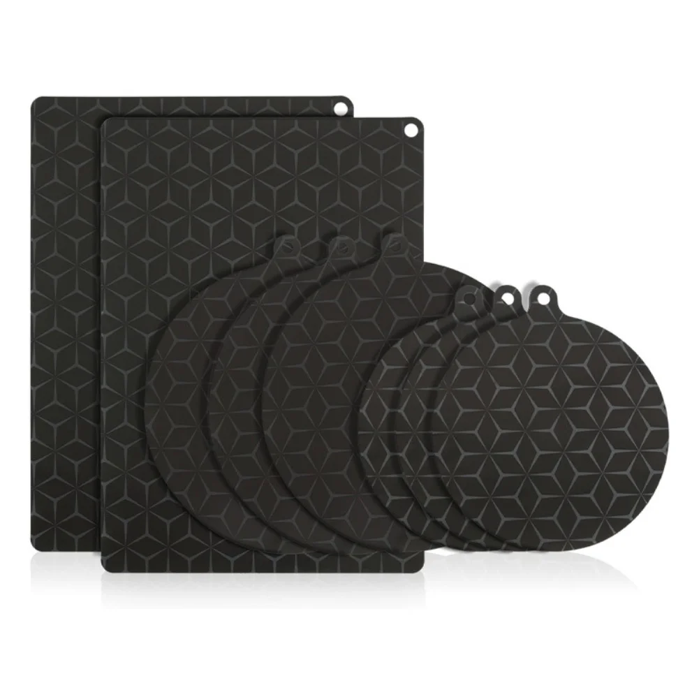 Induction Cooking Mat with Silicone Material and Structured to Support Even Heating and Secure Cookware Positioning