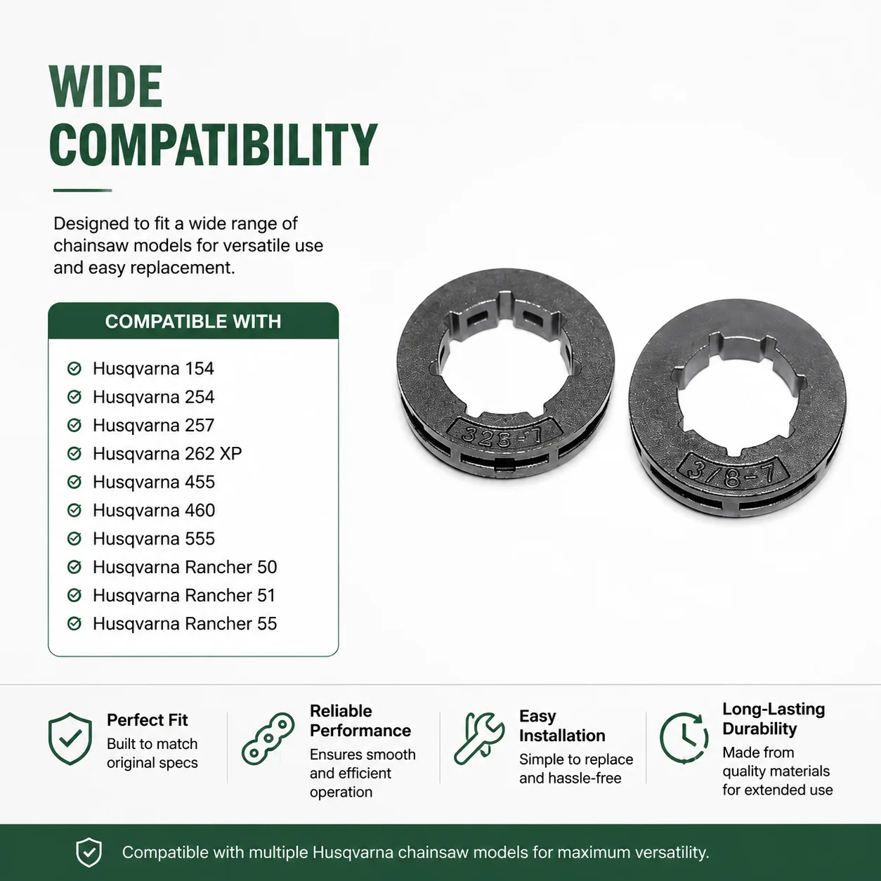 4Pcs Sprocket Rim Kit .325