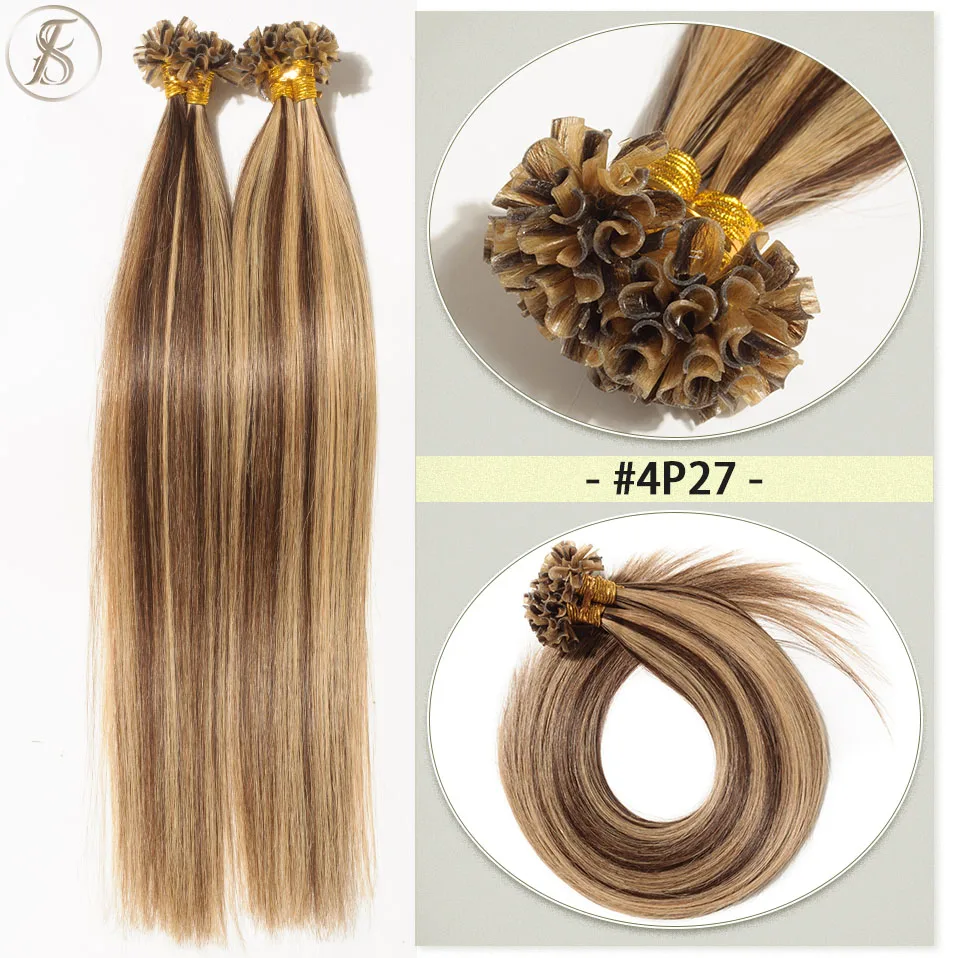 Tess 0,5 g/s u Spitze Haar verlängerungen 50g Micro link Keratin Fusion Echthaar Kapsel vor gebunden braun blond natürliche Haar verlängerung – Detail 18