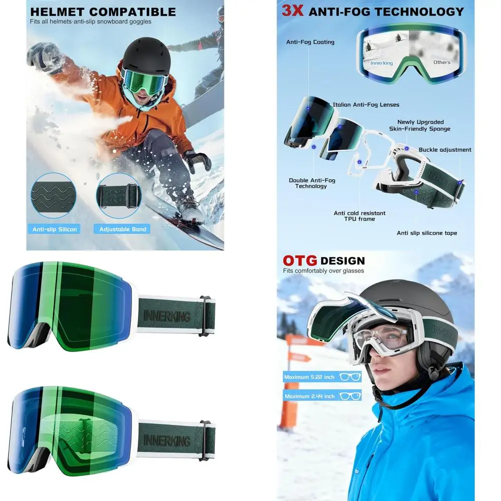 

Революционные фотохромные очки для лыж и сноуборда с защитой от запотевания, защитой UV400 и магнитным откидным механизмом