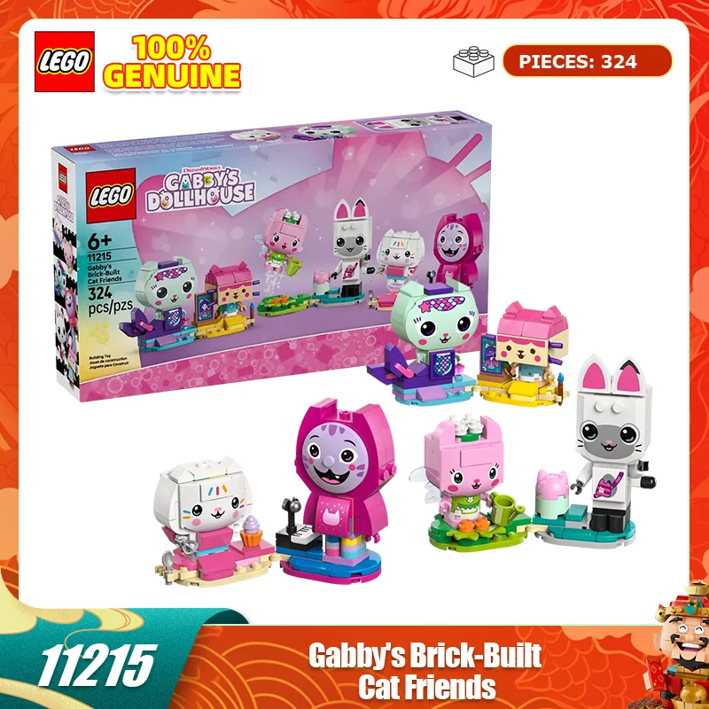 

Строительные блоки LEGO 11215, строительные блоки Габби, кошка, друзья, девочка, детские игрушки, подарок на день рождения